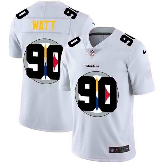 Nike Steelers 90 T J  Watt White Shadow Logo Limited Jersey